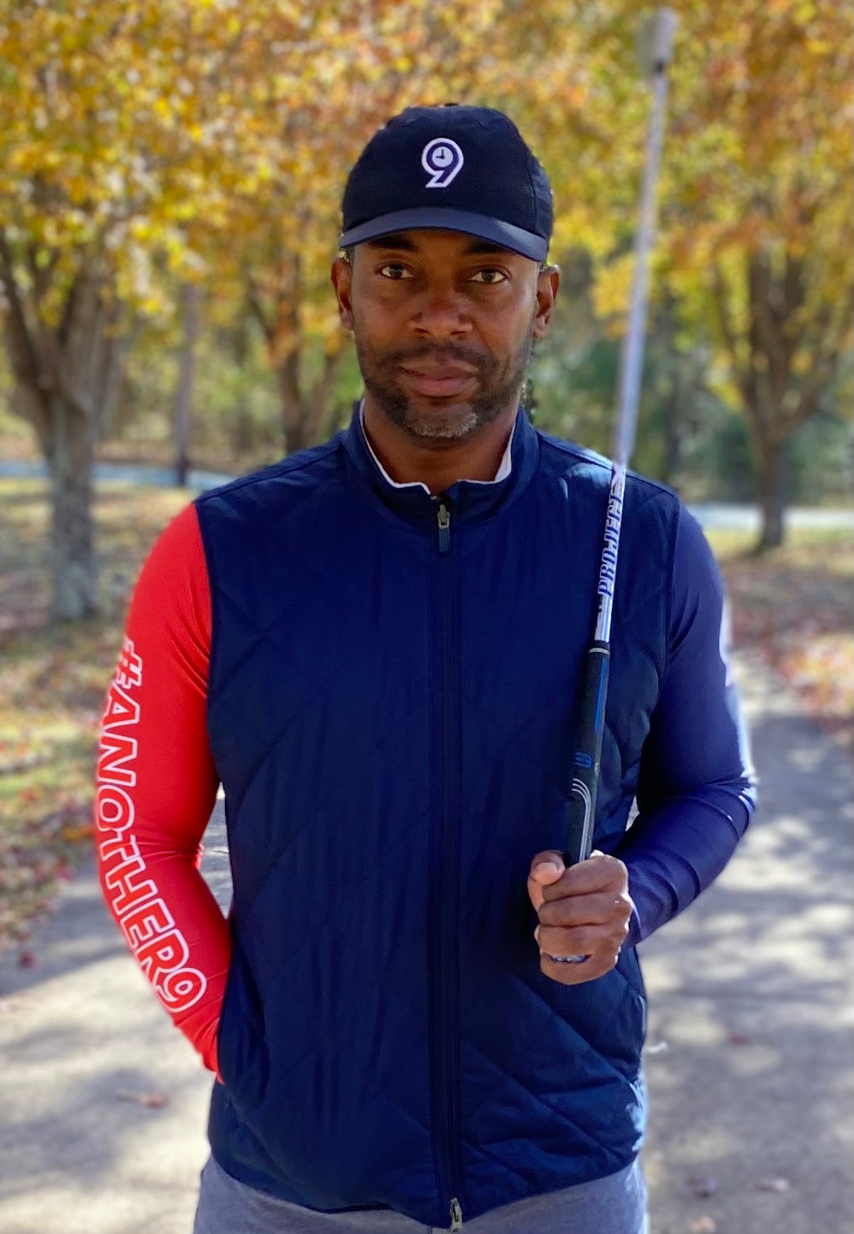 #Another9 2-Panel Baselayer Navy & Red