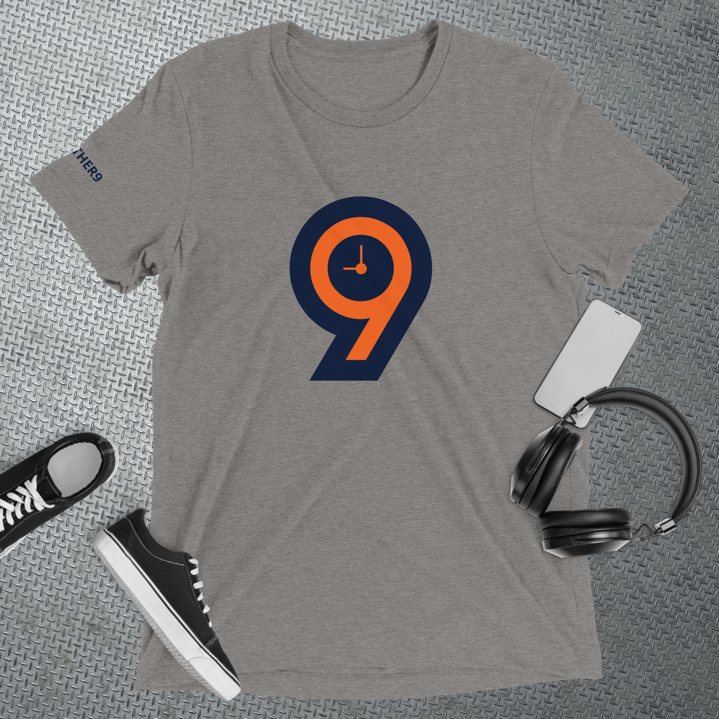 Another9 Logo Tee Grey