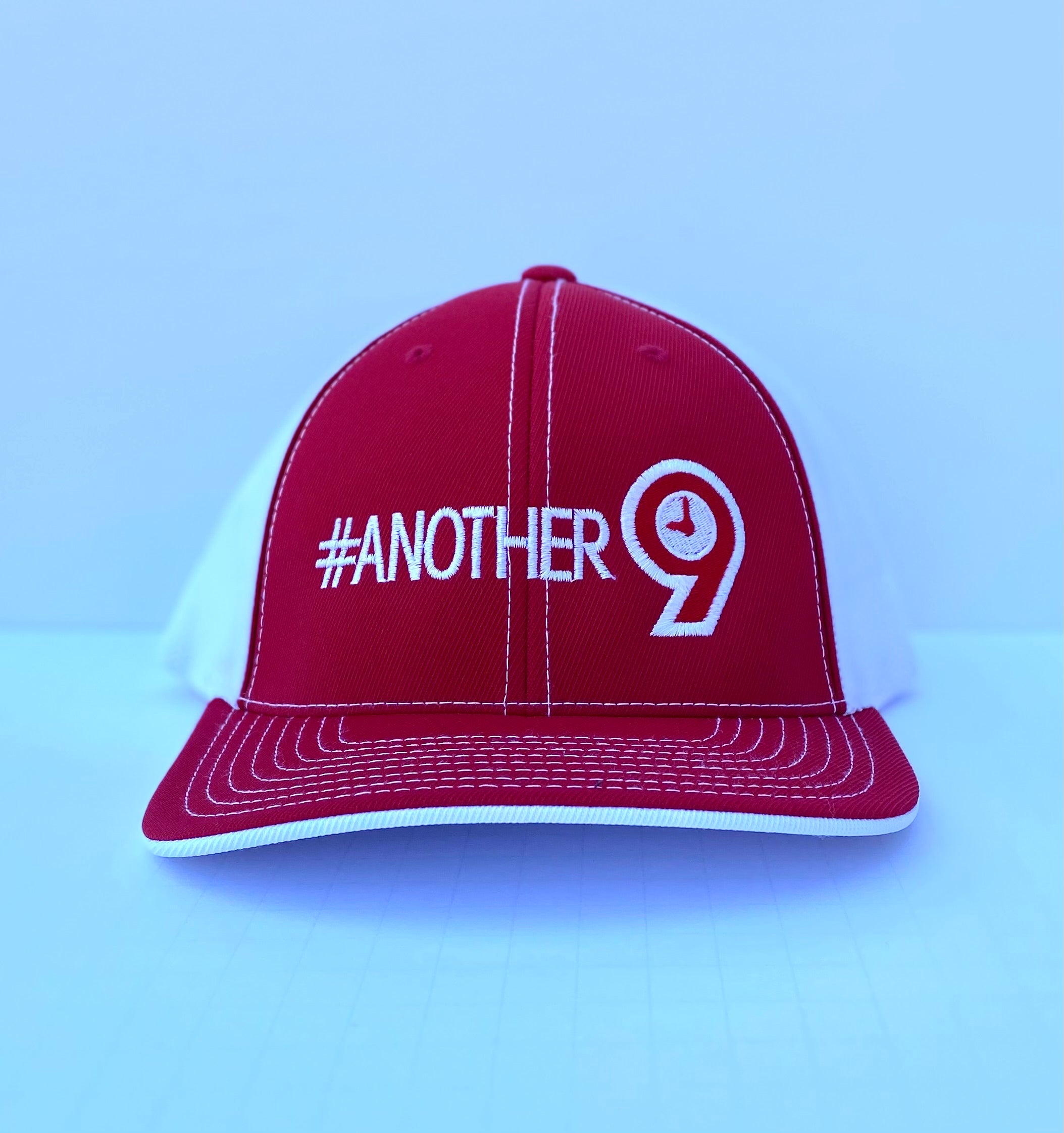 #ANOTHER9 Flex Fit Hat Red & White